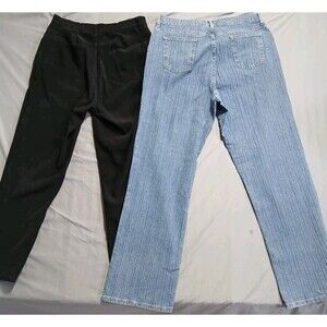 Vintage 90s Jeans Lot (2) Womens 16 Bill Blass FDJ French Dressing Stretch Retro